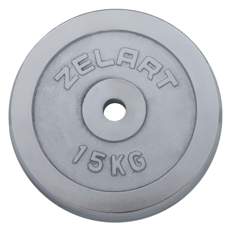Млинці диски хромовані Zelart TA-7786-15 31мм 15кг хром