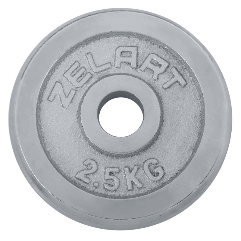 Млинці диски хромовані Zelart TA-7786-2_5 31мм 2,5 кг хром