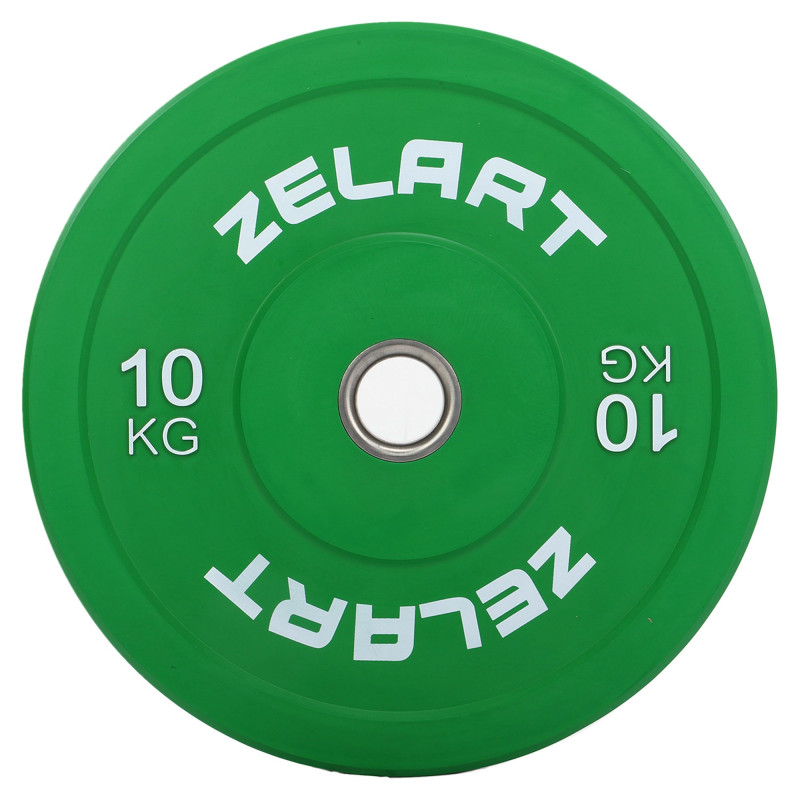 Бамперні диски гумові Zelart TA-7797-10 50.6±0.2мм 10кг зелений
