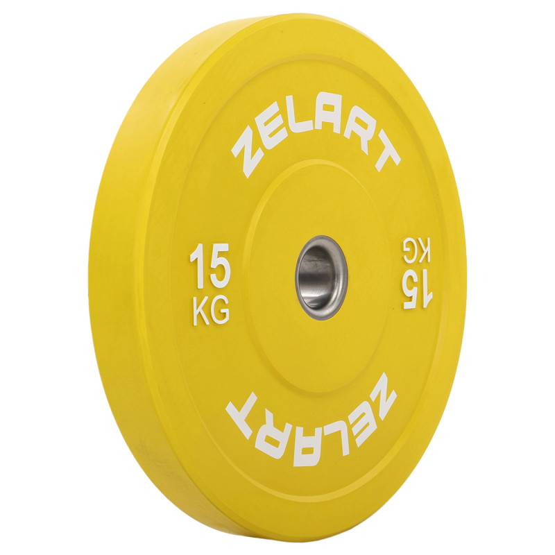 Бамперні диски гумові Zelart TA-7797-15 50.6±0.2мм 15кг жовтий
