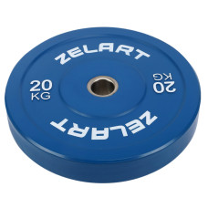 Бамперні диски гумові Zelart TA-7797-20 50.6±0.2мм 20кг синій