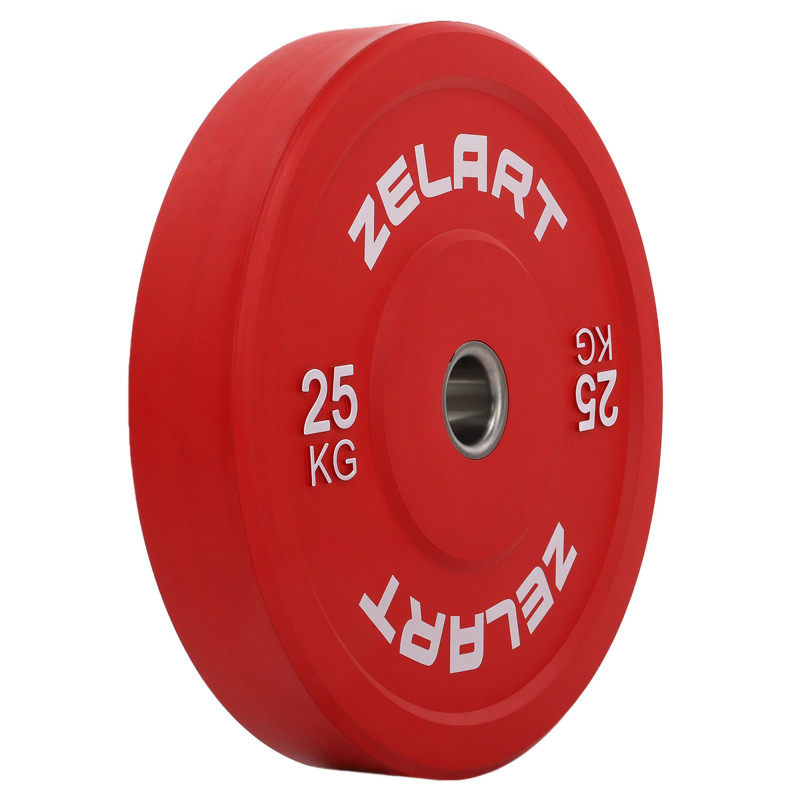 Бамперні диски гумові Zelart TA-7797-25 50.6±0.2мм 25кг червоний