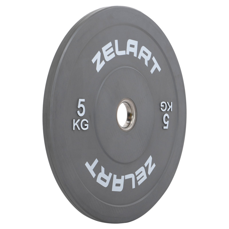 Бамперні диски гумові Zelart TA-7797-5 50.6±0.2мм 5кг сірий