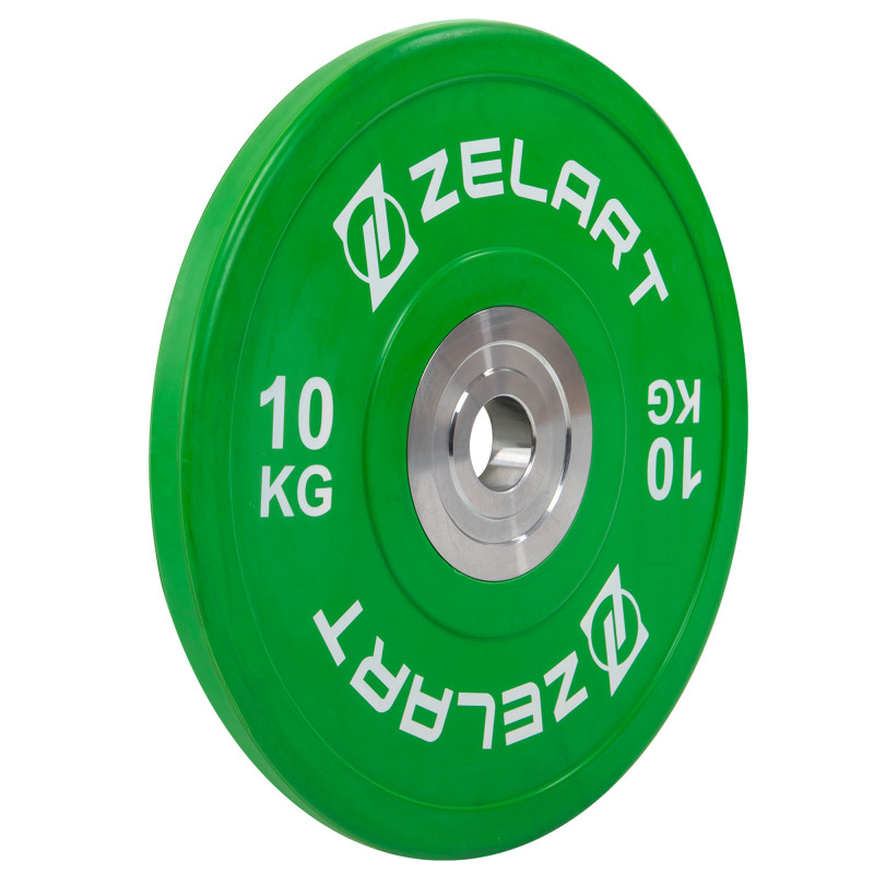 Бамперні диски гумові Zelart TA-7798-10 50.6±0.2мм 10кг зелений