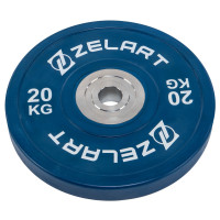 Бамперні диски гумові Zelart TA-7798-20 50.6±0.2мм 20кг синій