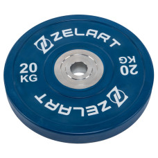 Бамперні диски гумові Zelart TA-7798-20 50.6±0.2мм 20кг синій
