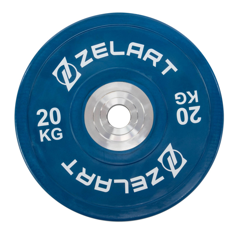 Бамперні диски гумові Zelart TA-7798-20 50.6±0.2мм 20кг синій
