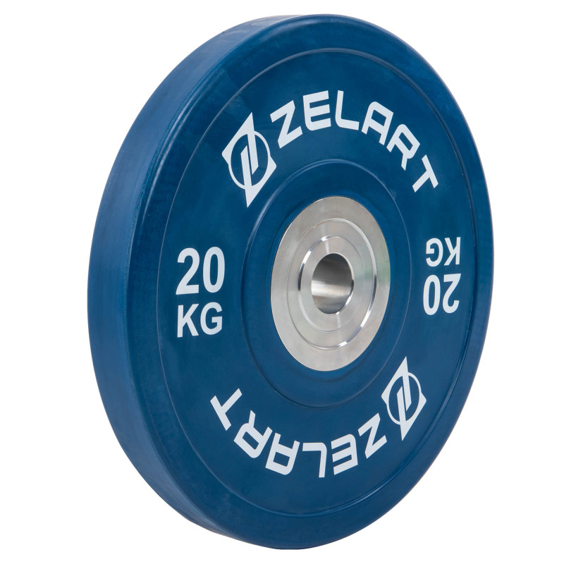 Бамперні диски гумові Zelart TA-7798-20 50.6±0.2мм 20кг синій