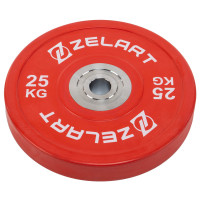 Бамперні диски гумові Zelart TA-7798-25 50.6±0.2мм 25кг червоний