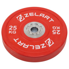 Бамперні диски гумові Zelart TA-7798-25 50.6±0.2мм 25кг червоний