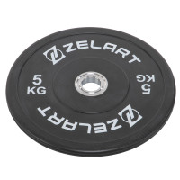 Бамперні диски гумові Zelart TA-7798-5 50.6±0.2мм 5кг чорний