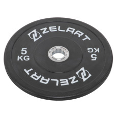 Бамперні диски гумові Zelart TA-7798-5 50.6±0.2мм 5кг чорний