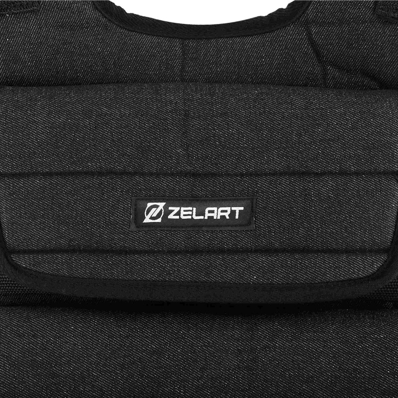 Жилет обважнювач з регульованою вагою Zelart WEIGTH VEST TA-7805-10 вага-0,5-10кг чорний