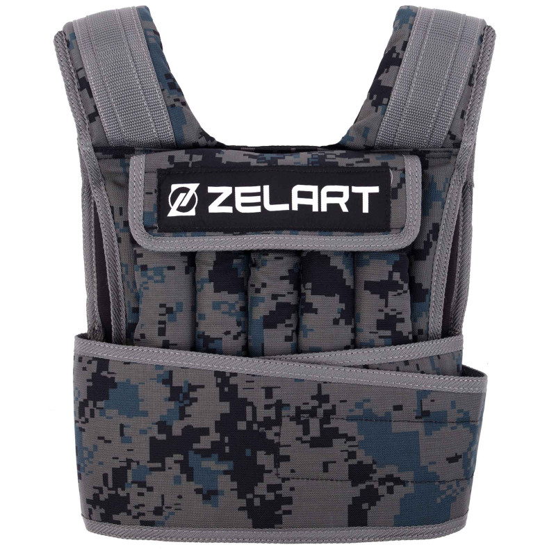 Жилет обважнювач з регульованою вагою Zelart WEIGTH VEST TA-7806-10 вага-1-10кг камуфляж