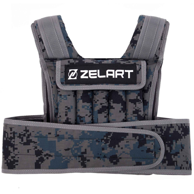 Жилет обважнювач з регульованою вагою Zelart WEIGTH VEST TA-7806-10 вага-1-10кг камуфляж