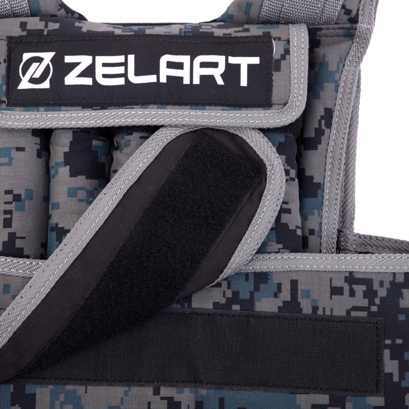 Жилет обважнювач з регульованою вагою Zelart WEIGTH VEST TA-7806-10 вага-1-10кг камуфляж