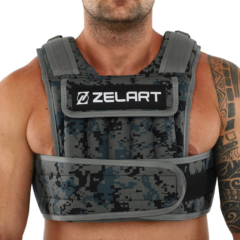 Жилет обважнювач з регульованою вагою Zelart WEIGTH VEST TA-7806-10 вага-1-10кг камуфляж