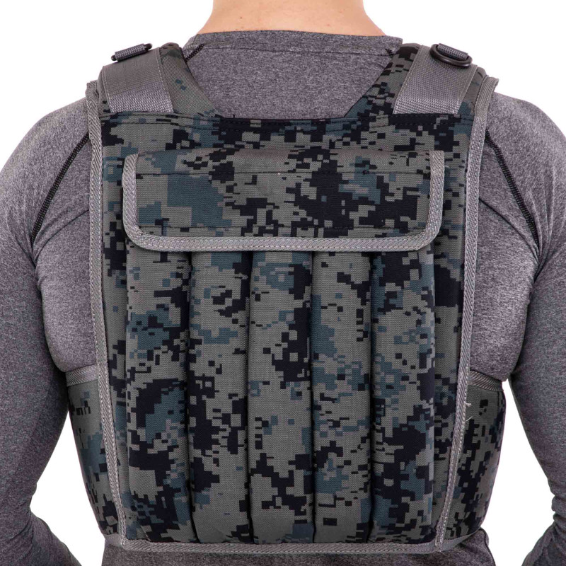 Жилет обважнювач з регульованою вагою Zelart WEIGTH VEST TA-7806-15 вага-1,5-15кг камуфляж