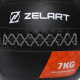 М'яч набивний медичний для кросфіту WALL BALL Zelart TA-7822-7 вага-7кг чорний