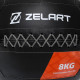 М'яч набивний медичний для кросфіту WALL BALL Zelart TA-7822-8 вага-8кг чорний