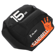 Насипна гіра пісочна без наповнювача SandBell Crossfit Zelart TA-7823-15 максимальна вага до 15кг чорний