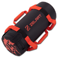 Мішок обтяжувач для функціонального тренінгу Power Bag Zelart TA-7825-25 25кг чорний-червоний