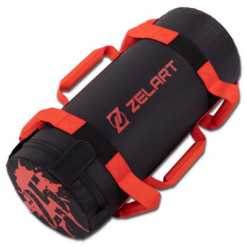 Мішок обтяжувач для функціонального тренінгу Power Bag Zelart TA-7825-25 25кг чорний-червоний