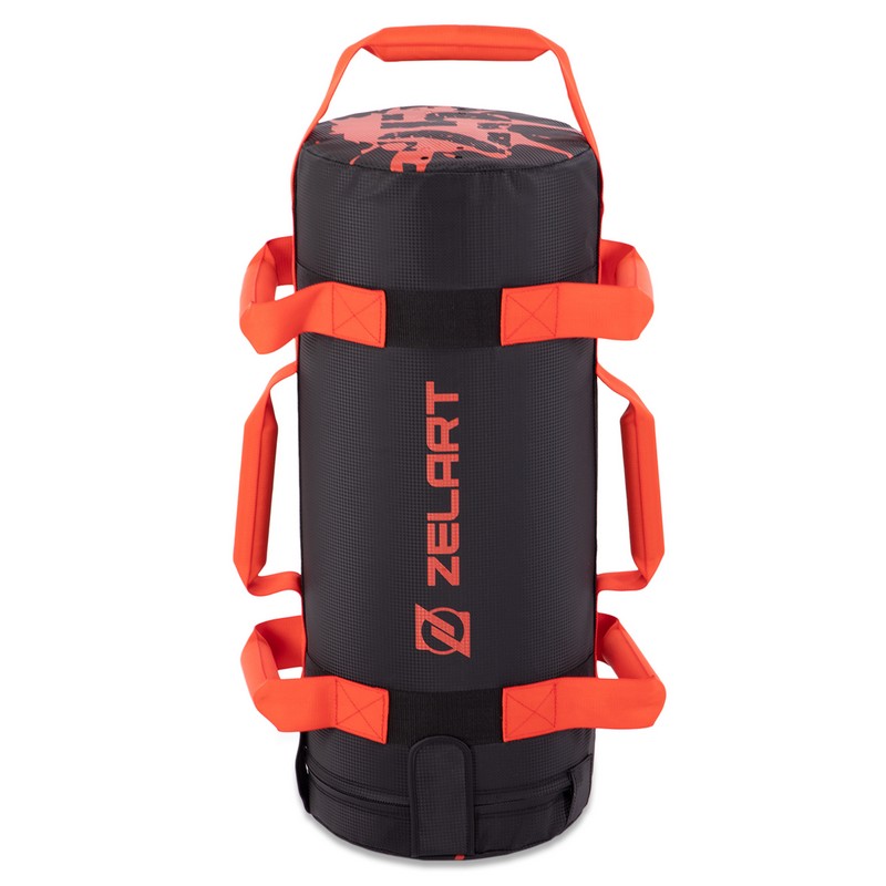 Мішок обтяжувач для функціонального тренінгу Power Bag Zelart TA-7825-25 25кг чорний-червоний