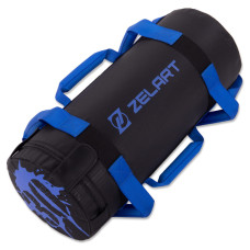 Мішок обтяжувач для функціонального тренінгу Power Bag Zelart TA-7825-30 30кг чорний-синій