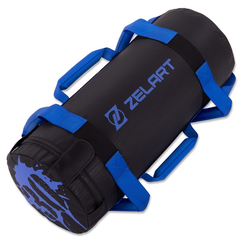 Мішок обтяжувач для функціонального тренінгу Power Bag Zelart TA-7825-30 30кг чорний-синій