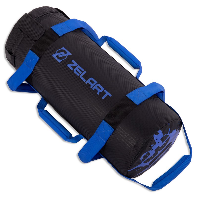 Мішок обтяжувач для функціонального тренінгу Power Bag Zelart TA-7825-30 30кг чорний-синій