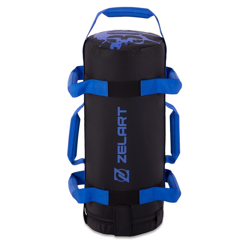 Мішок обтяжувач для функціонального тренінгу Power Bag Zelart TA-7825-30 30кг чорний-синій