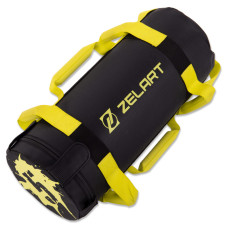Мішок обтяжувач для функціонального тренінгу Power Bag Zelart TA-7825-5 5кг чорний-жовтий