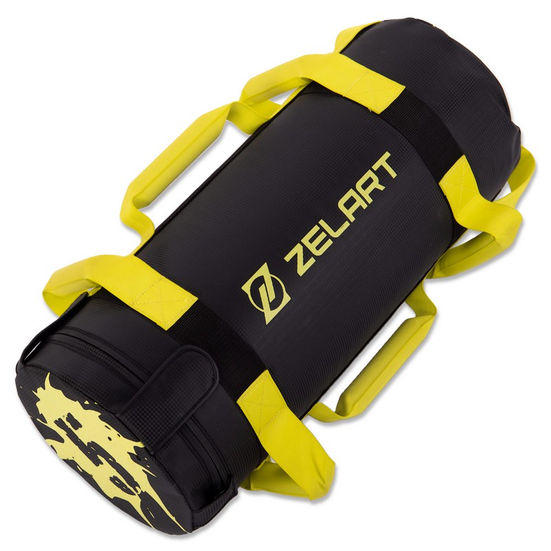 Мішок обтяжувач для функціонального тренінгу Power Bag Zelart TA-7825-5 5кг чорний-жовтий