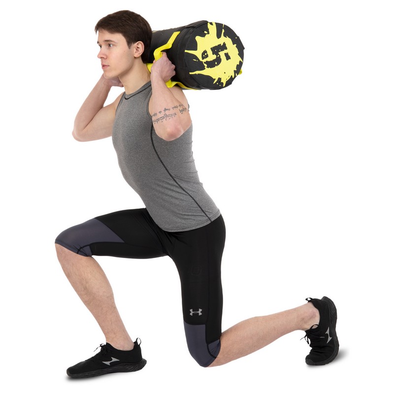 Мішок обтяжувач для функціонального тренінгу Power Bag Zelart TA-7825-5 5кг чорний-жовтий