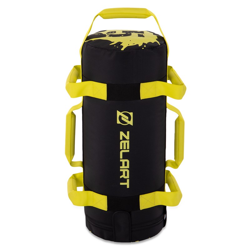 Мішок обтяжувач для функціонального тренінгу Power Bag Zelart TA-7825-5 5кг чорний-жовтий
