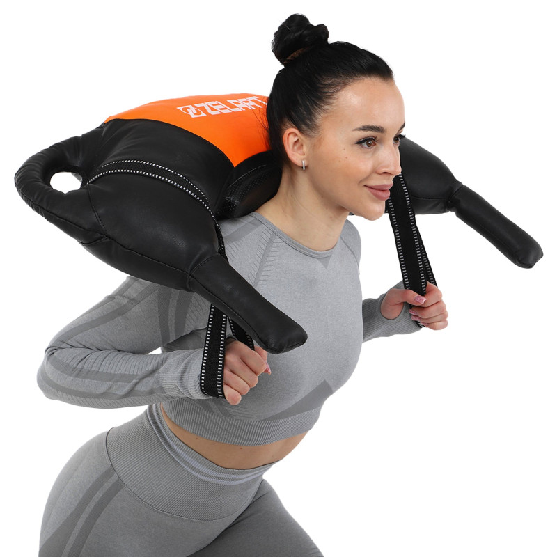 Мішок Болгарський Bulgarian bag Zelart TA-7826-10 вага-10кг чорний-помаранчевий