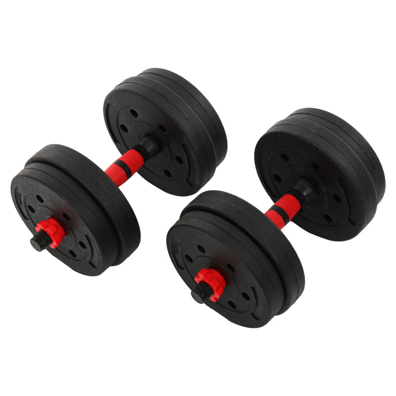 Гантелі трансформер перетворюються на штангу 3в1 SP-Sport TA-9455-15 15кг чорний-червоний