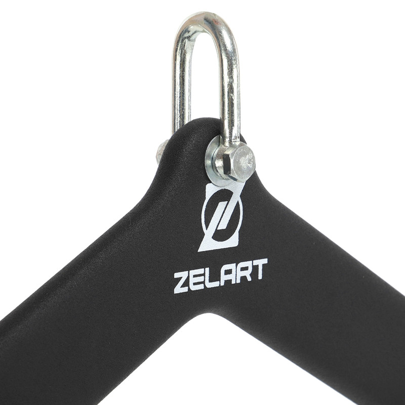 Рукоятка для тяги із середнім хватом Mide Grip нековзне покриття Zelart TA-9624 85см чорний