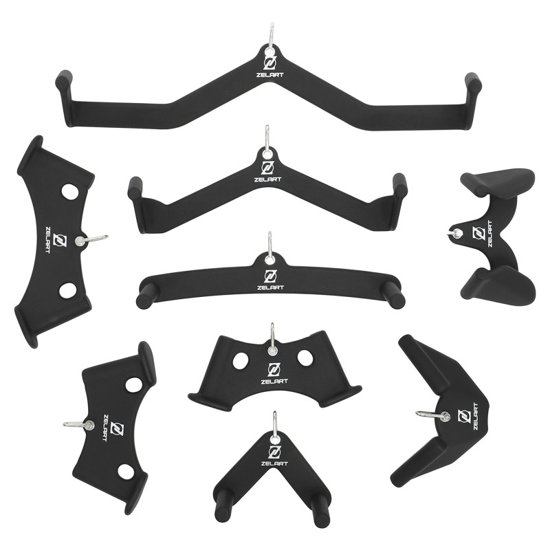 Рукоятка для тяги з вузьким хватом Triceps Grip нековзне покриття Zelart TA-9627 33см чорний