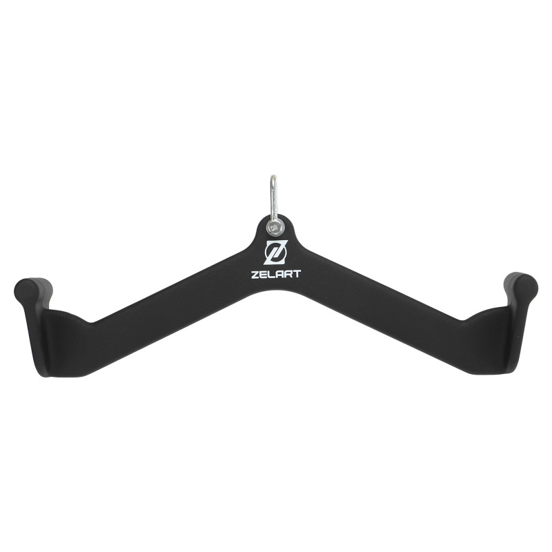 Рукоятка для тяги із середнім хватом Mide Grip нековзне покриття Zelart TA-9629 55см чорний