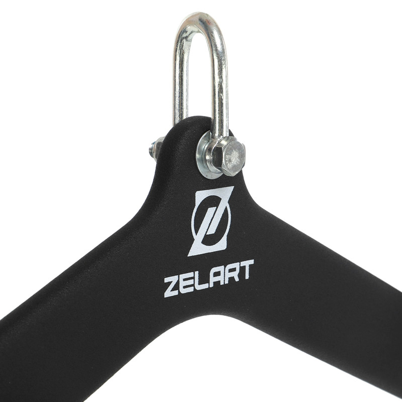 Рукоятка для тяги із середнім хватом Mide Grip нековзне покриття Zelart TA-9629 55см чорний