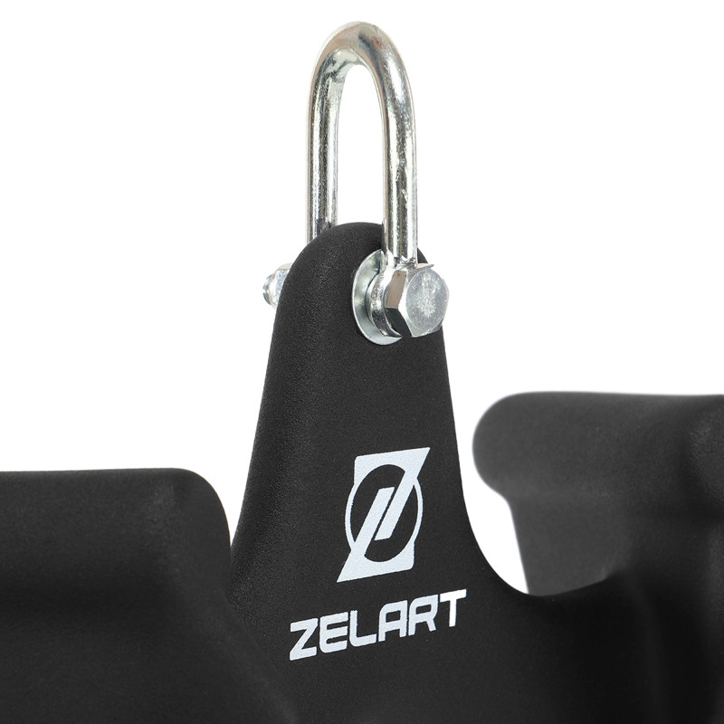 Рукоятка для тяги з вузьким хватом V-Bar нековзне покриття Zelart TA-9631 27см чорний