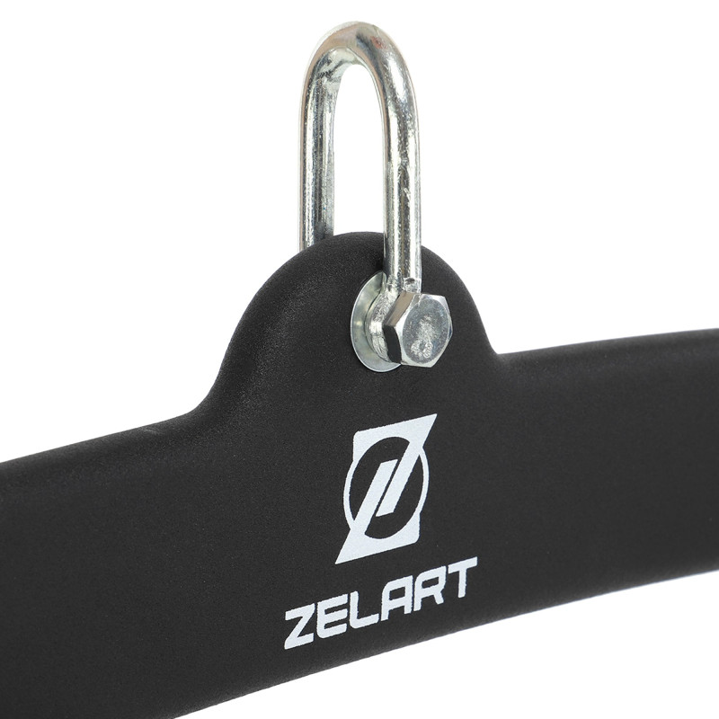 Рукоятка для тяги із середнім хватом Mide Grip нековзне покриття Zelart TA-9632 53см чорний