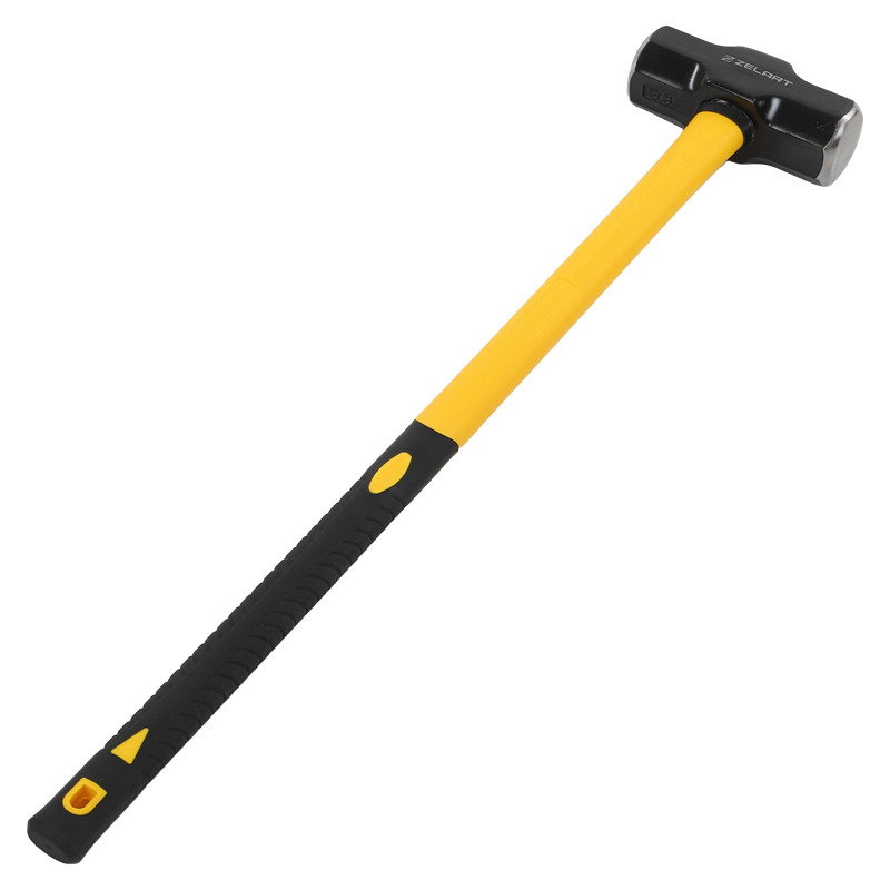 Кувалда сталевий молот для кросфіту GYM HAMMER Zelart TA-9635-12LB 12LB (5,4кг) чорний-жовтий