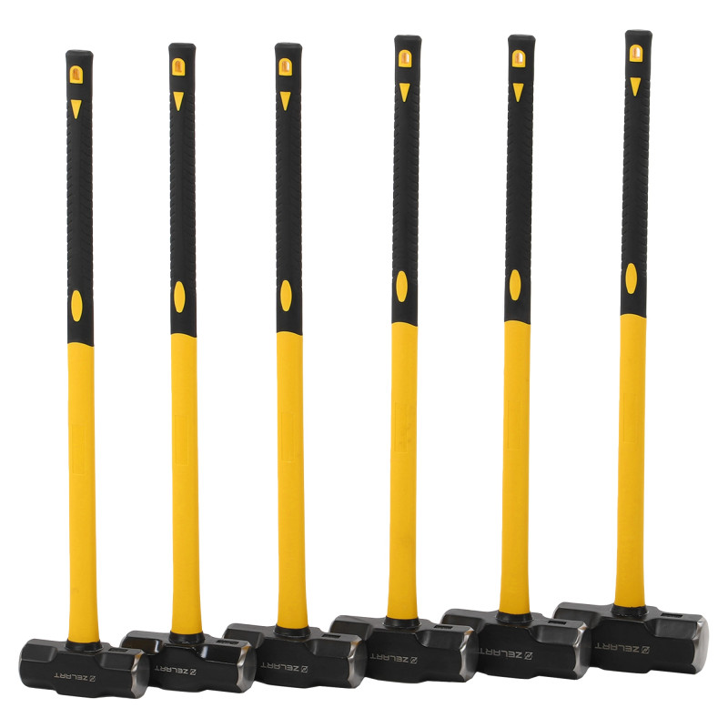Кувалда сталевий молот для кросфіту GYM HAMMER Zelart TA-9635-12LB 12LB (5,4кг) чорний-жовтий