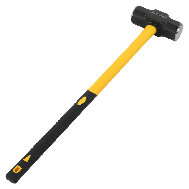 Кувалда сталевий молот для кросфіту GYM HAMMER Zelart TA-9635-14LB 14LB (6,4кг) чорний-жовтий