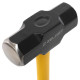 Кувалда сталевий молот для кросфіту GYM HAMMER Zelart TA-9635-14LB 14LB (6,4кг) чорний-жовтий