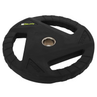 Млинці диски гумові з потрійним хватом та металевою втулкою MD Buddy TA-9649-25 51мм 25кг чорний