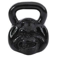 Гиря тренувальна цільна чавунна Iron head Monkey Zelart TA-9930 вага 25кг чорний